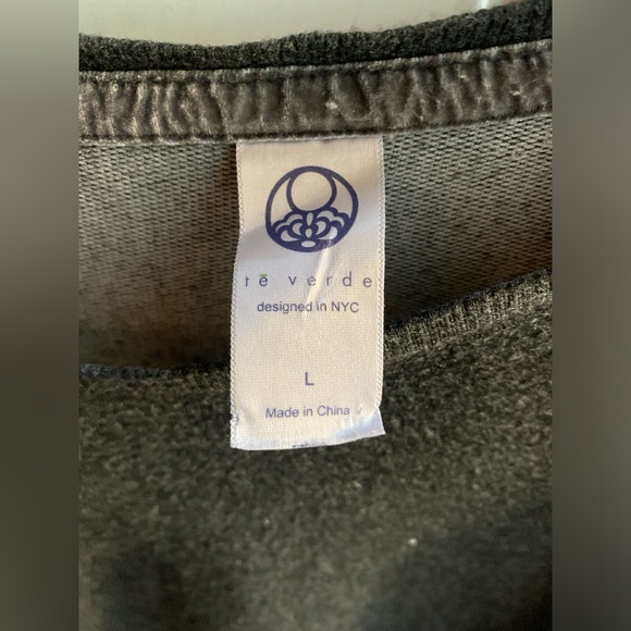 TE VERDE Women’s Long Sleeve Shirt Black Size Large - Picture 2 of 6